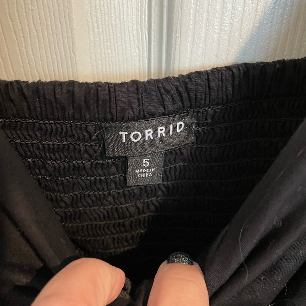 Torrid 5X Black Tie Front Dress - Picture 2 of 6
